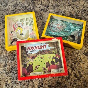3 Vintage Robert Journet Dexterity Games, 1940s Puzzle Games, Made In England